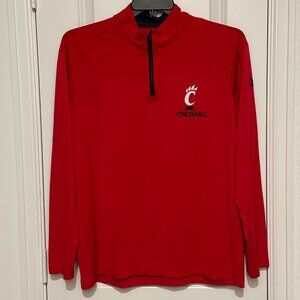 Under Armour Cincinnati Bearcats Red Long Sleeve HeatGear Pullover Size L
